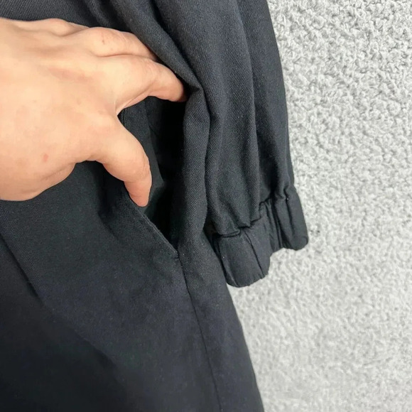 Frank and Oak shift dress womens XXS black oversized hidden button lagenlook art - Picture 8 of 11